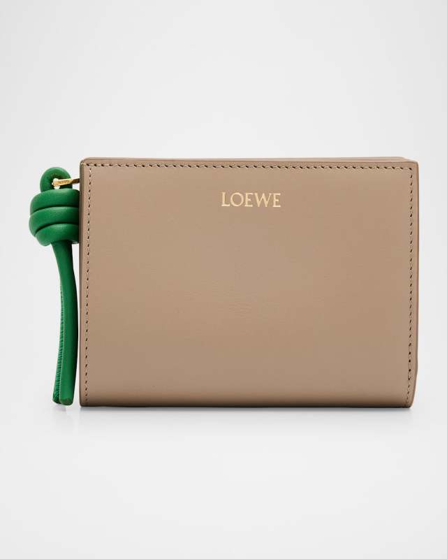 Knot Compact Wallet in Napa Leather